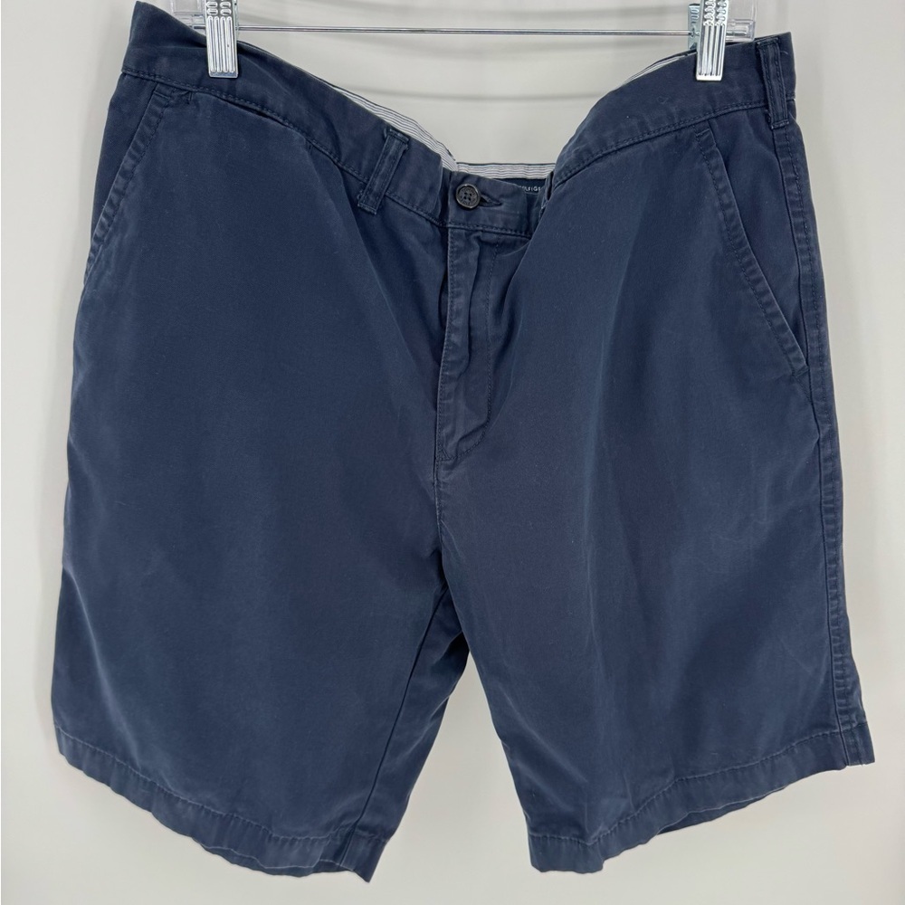 Tommy Hilfiger Men's Flat Front Navy Blue Shorts